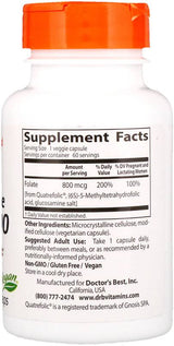Meilleure capsules en folate entièrement active 800 mcg - 60