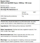 Meilleur MSM végétalien 1000 mg | Avec OptimSm - 180 capsules