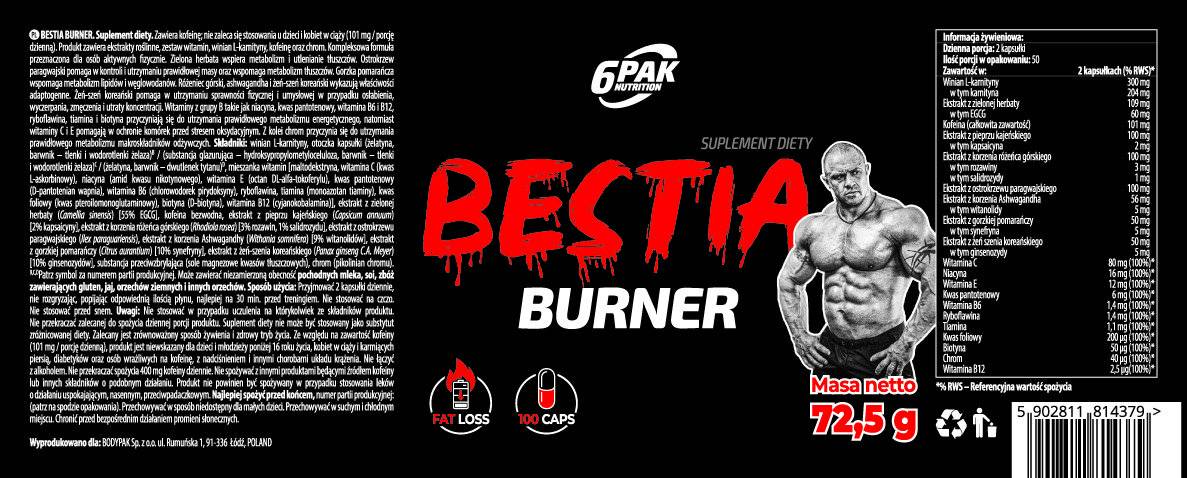 Bestia Burner - 100 capsules