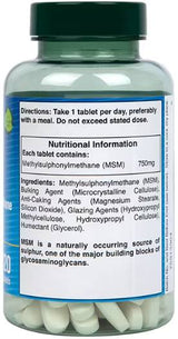 MSM/méthylsulphonylméthane 750 mg - 120 comprimés