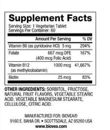 <tc>Biovea</tc> Complexe de vitamine B12 1000 mcg 60 comprimés