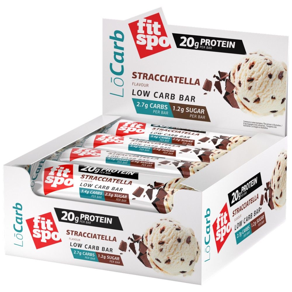 Bars de protéines à faible teneur en glucides | Stracciatella amicale de Keto - 12 x 60 grammes