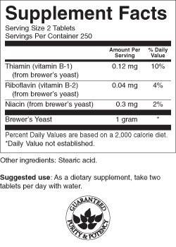 Brewer's Levure 500 mg 500 comprimés
