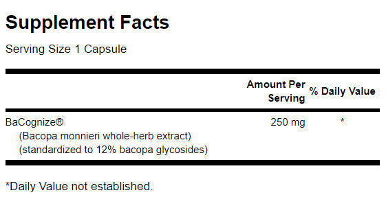 Bacopa monnieri extrait bacognise - 90 capsules