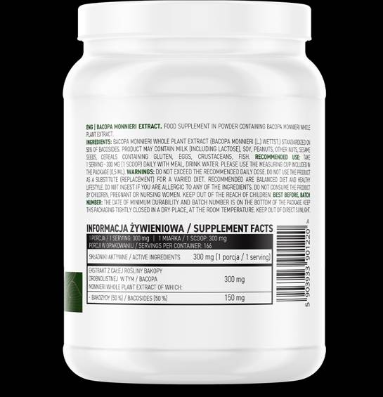 Bacopa Monnieri Extrait de poudre de 50 grammes