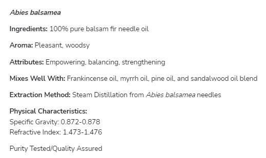 Huile d'aiguille de sapin baume | 100% pur abies balsamea - 30 ml