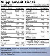 Onglets de base pour adultes multivitamines 100.