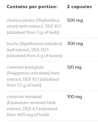Support rénal à base de plantes | Soulées urinaires saines - 120 capsules
