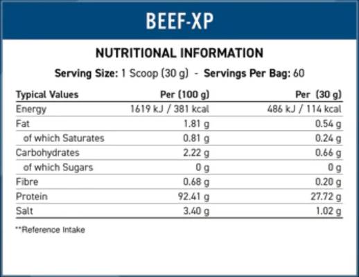 Bœuf-xp | Protéine de boeuf hydrolysée claire - 1800 grammes