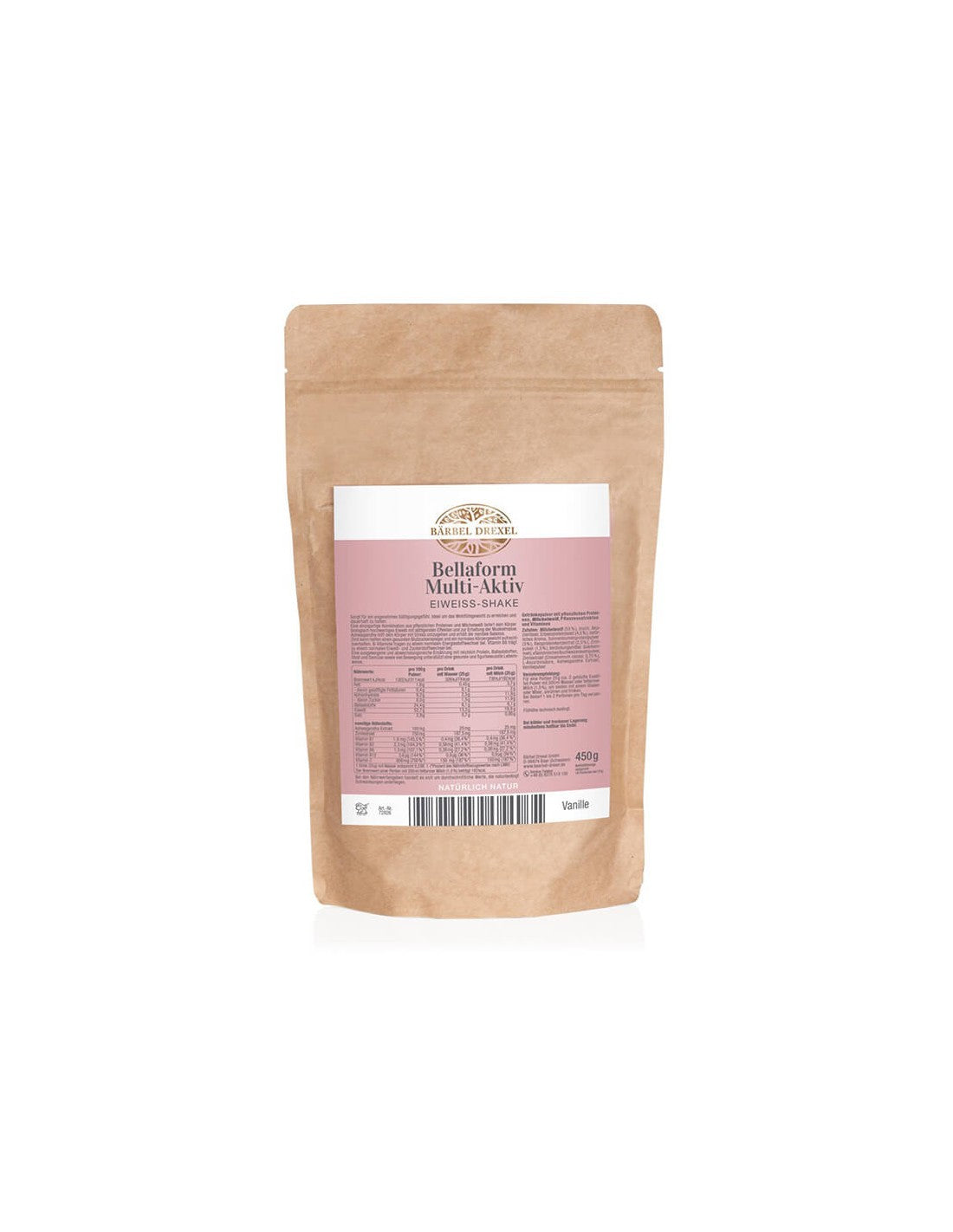 Protéines végétales et laitières + ashwagandha, cannelle et vitamines - Bellaform, 450 g, poudre au goût vanille et cannelle <tc>Bärbel Drexel</tc>