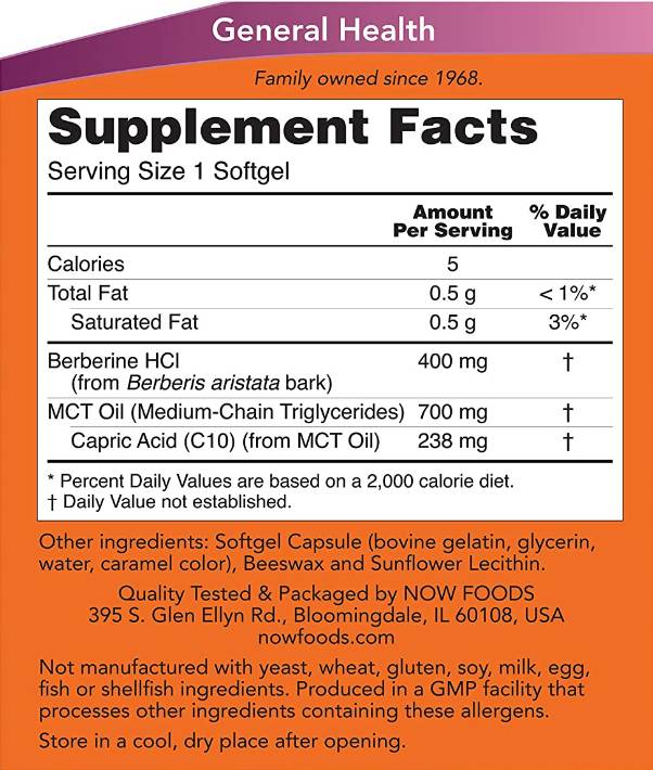 Support berbérine/glucose - 90 capsules de gel