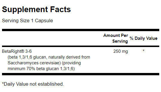 Betaright Beta Glucans 250 mg - 60 capsules