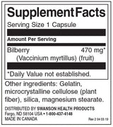 Fruit de bilberry 470 mg - 100 capsules