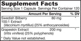 Bilberry + polyphénols en verre 280 mg - 120 capsules