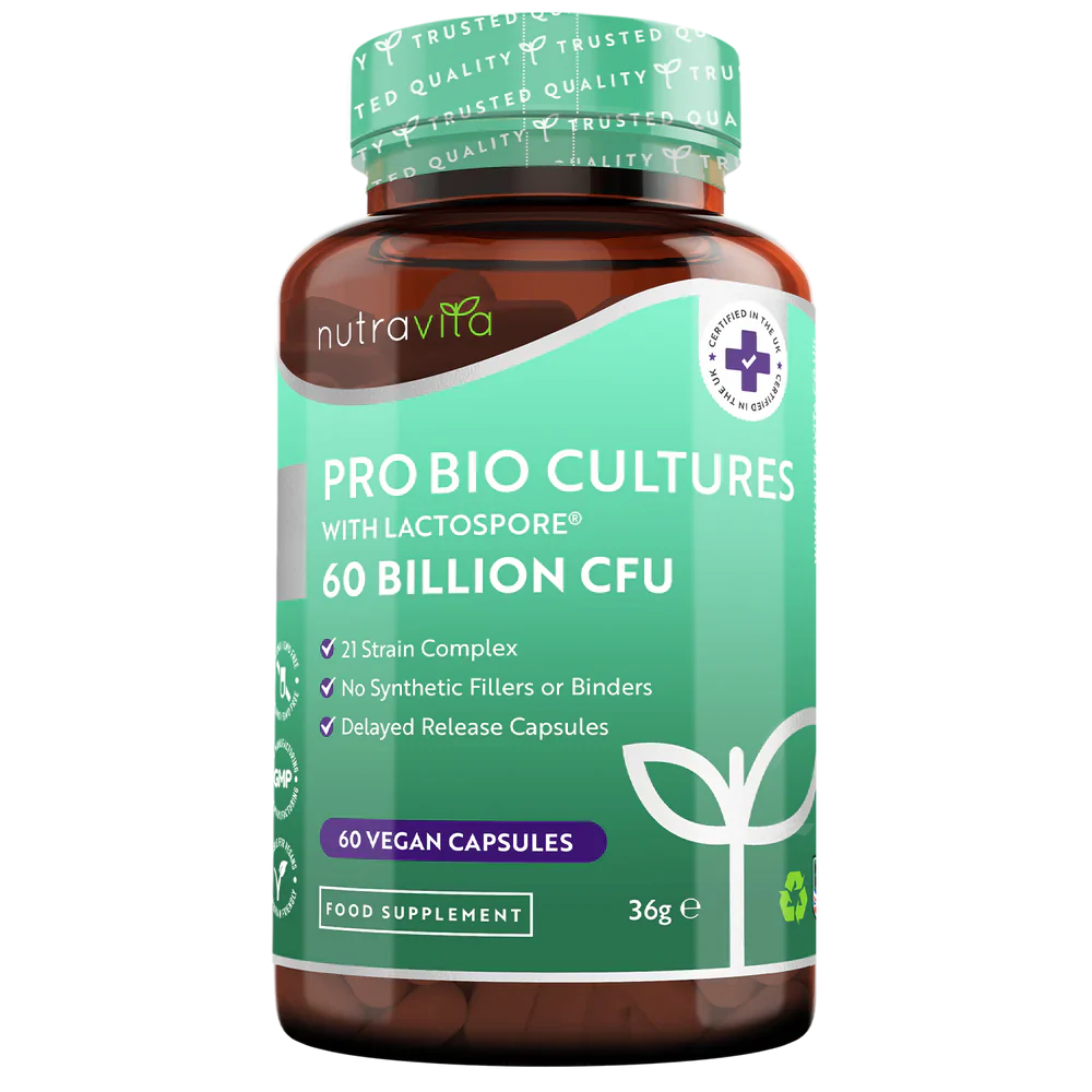 Synbiotique 30 milliards, 21 souches/60 capsules, 60 jours /