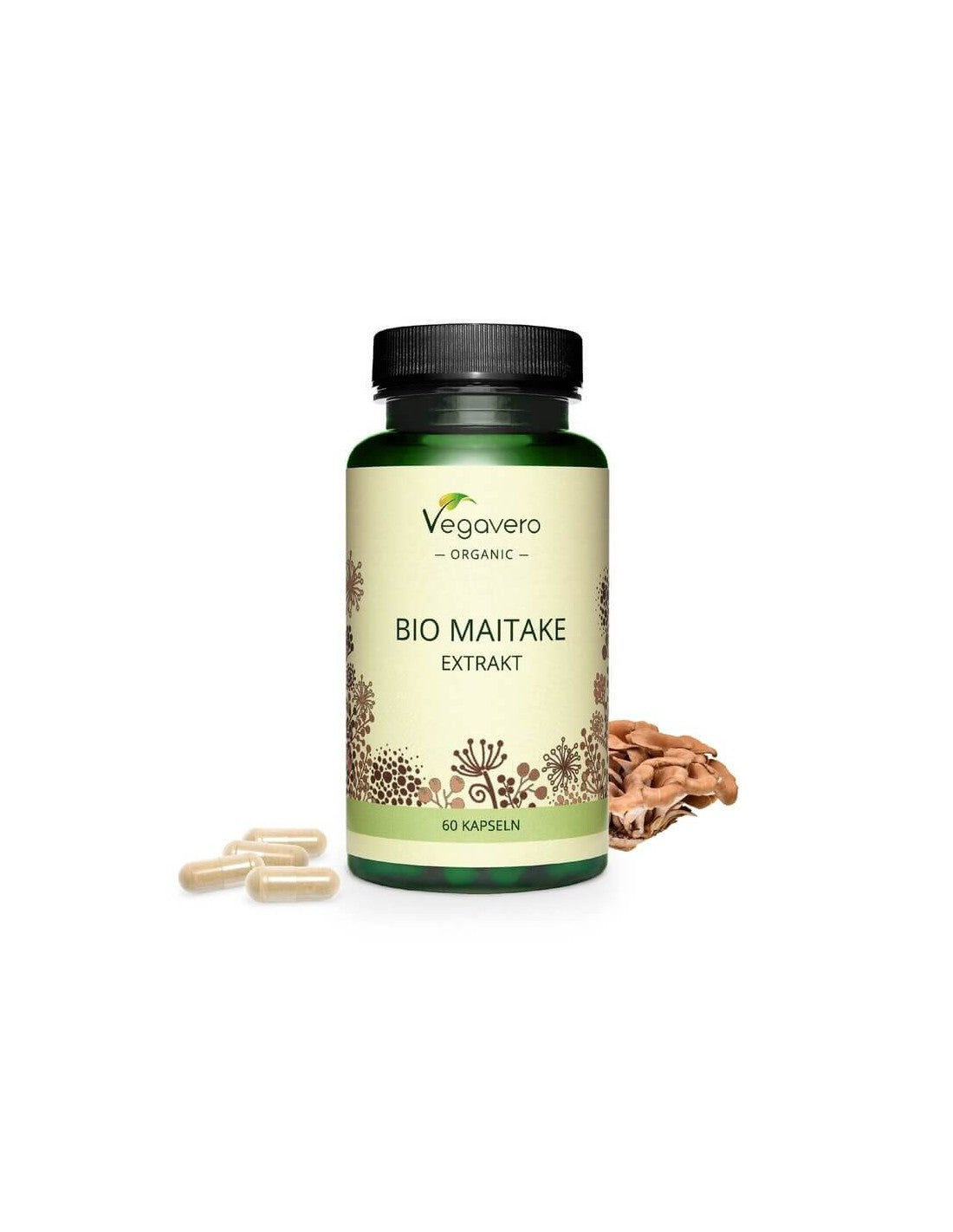Extrait de Maitake Bio, 60 capsules, 100 % végétalien <tc>Vegavero</tc>