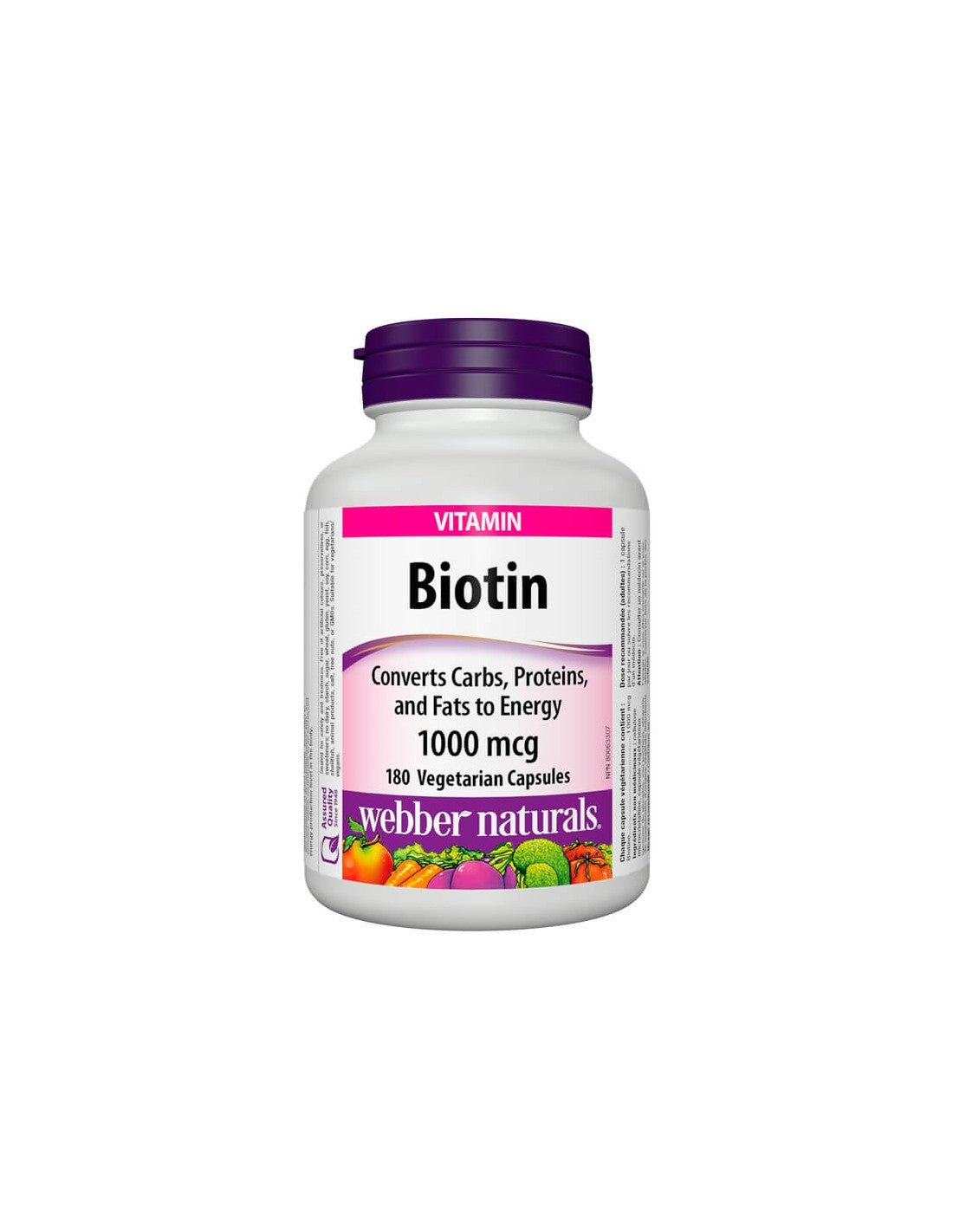 Biotine/biotine, 1000 µg, 180 capsules