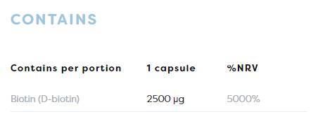 Biotine 2500 MCG - 60 capsules