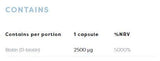Biotine 2500 MCG - 60 capsules