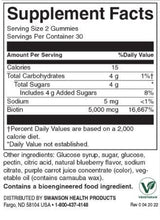 Biotin Gummies 5 000 MCG | Blearberry - 60 comprimés à croquer