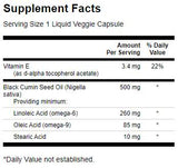 Huile de graines de cumin noir 500 mg - 60 capsules de gel