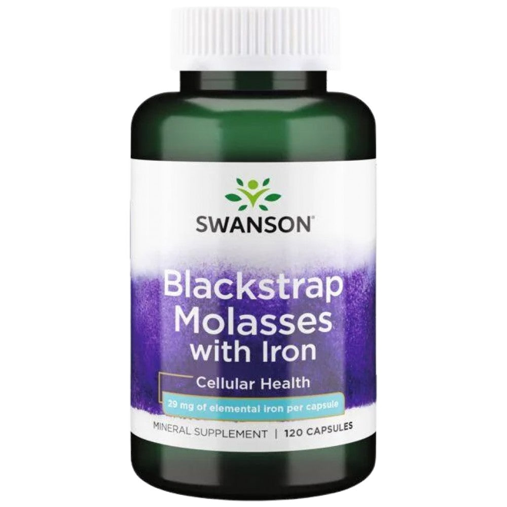 Blackstrap mélasse avec du fer 29 mg 120 capsules