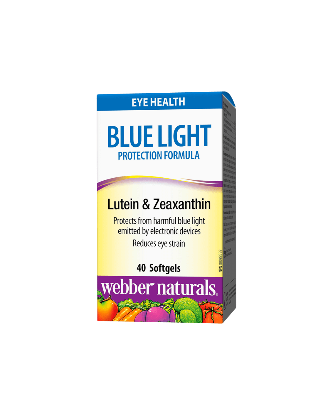 Formule de lutéine et de zéaxanthine pour une vision forte - Protection de la lumière bleue - Protection des appareils numériques, 40 capsules de softgel