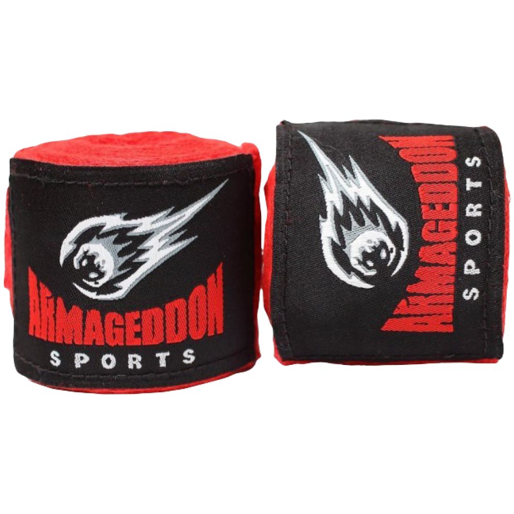 Enveloppe de la main de boxe 4,5 m - Bandages rouges/boxe 4,5 m - Rouge 4,5 mètres