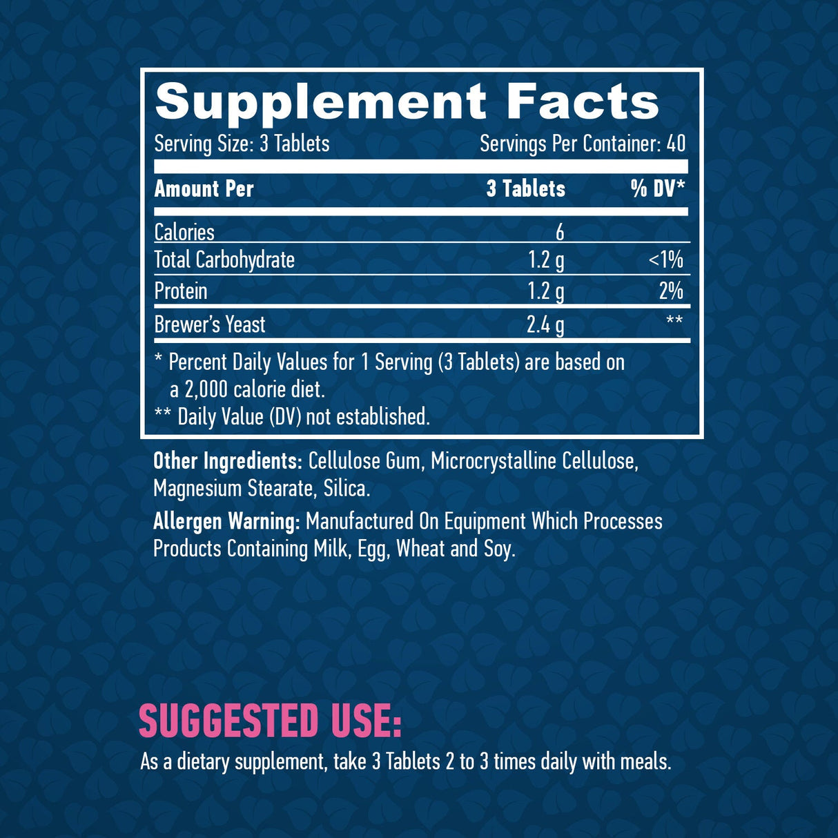 Brewer's Levure 800 mg/120 tabs.