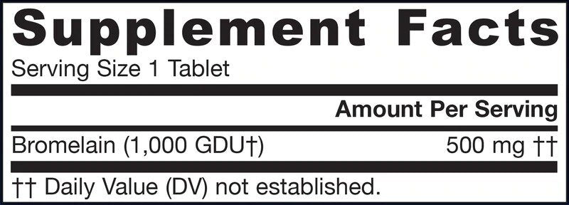 Bromelain 1000 GDU - 60 comprimés
