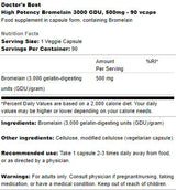 BROMELAIN 3000 GDU 500 mg | Haute puissance - 90 capsules