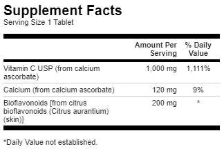 Vitamine C tamponnée avec des bioflavonoïdes 1000 mg 250 comprimés