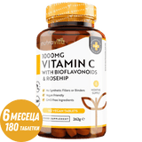 Vitamine C 1000 mg avec bioflavonoïdes et cynorhodon 180 <tc>Nutravita</tc> comprimés