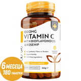 Vitamine C 1000 mg avec bioflavonoïdes et cynorhodon 180 <tc>Nutravita</tc> comprimés