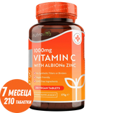 Vitamine C 1000 mg avec zinc (Albion® Zinc) 15 mg 210 comprimés <tc>Nutravita</tc>
