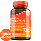 Vitamine C 1000 mg avec zinc (Albion® Zinc) 15 mg 210 comprimés <tc>Nutravita</tc>