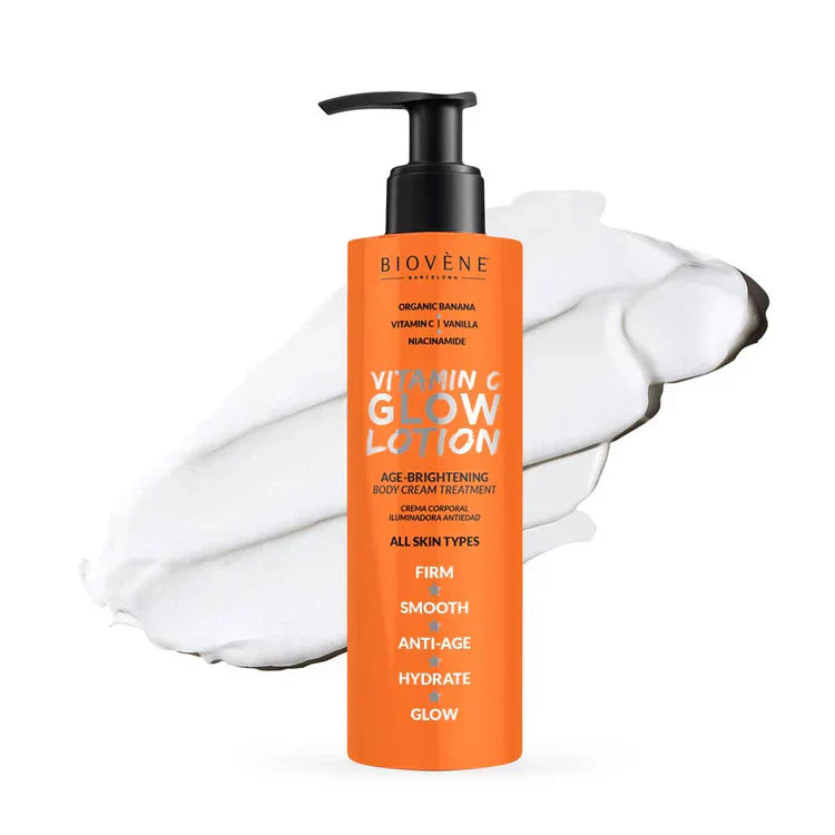 Lotion pour le corps de la vitamine C avec banane biologique pour peau rayonnante 200 ml