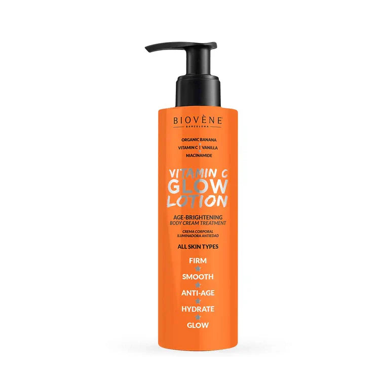 Lotion pour le corps de la vitamine C avec banane biologique pour peau rayonnante 200 ml