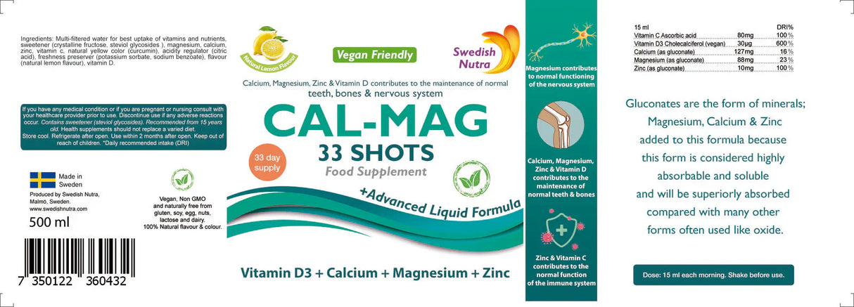 CAL-MAG /500 ML, 33 DOSES/ <tc>Swedish Nutra</tc>