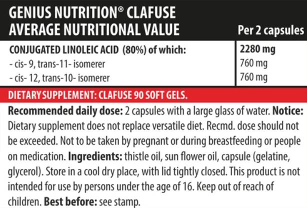CLA-FUSE - 90 capsules de gel