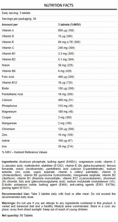 Formule multivitamine Core Vita/premium - 90 comprimés