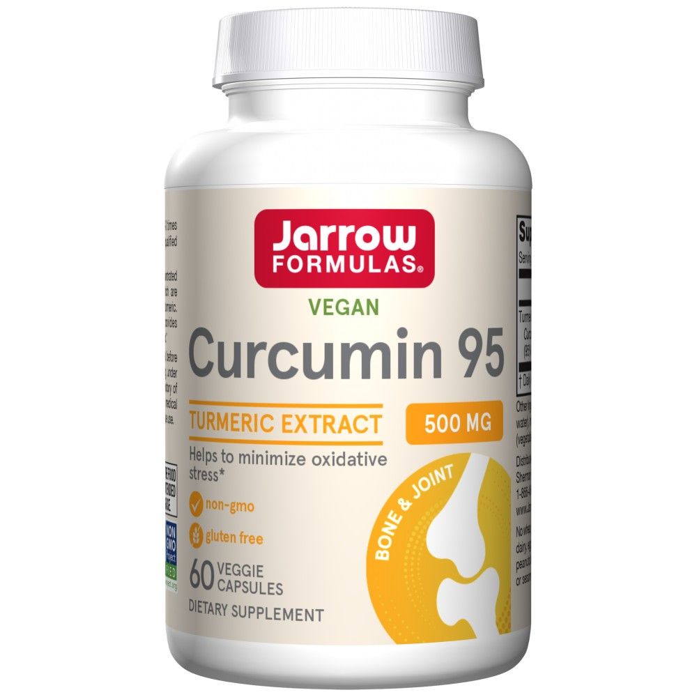 Curcumine 95 500 mg | 95% d'extrait de curcuma curcuminoïdes - 60 capsules