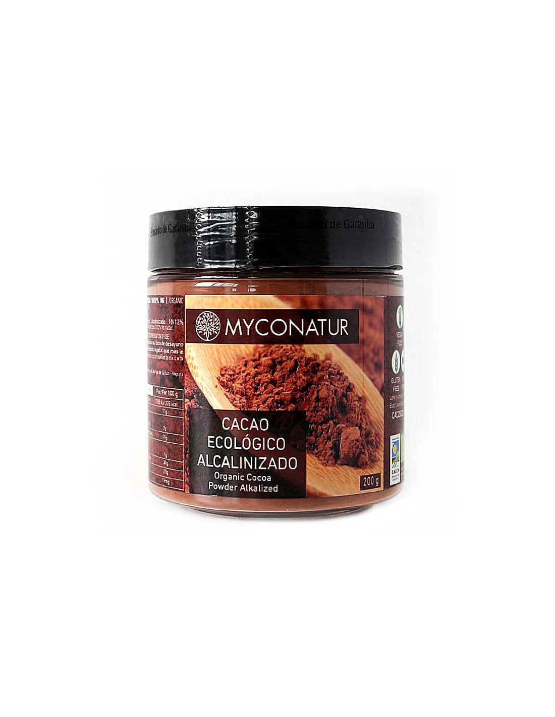 Cacao alcalinisé, Bio - Poudre de cacao alcalinisée bio, 200 g <tc>Myconatur</tc>