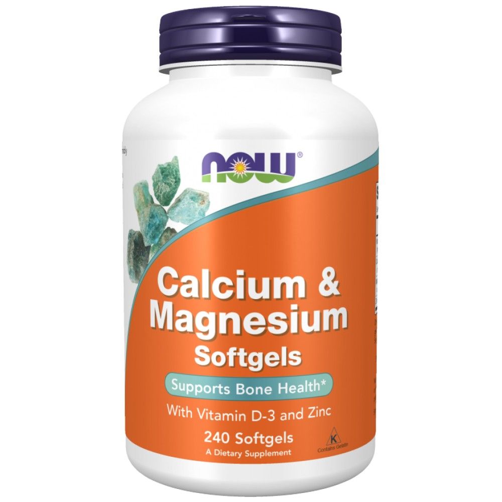 Calcium & Magnésium SoftGels/avec Vit D et Zinc - 120 capsules de gel