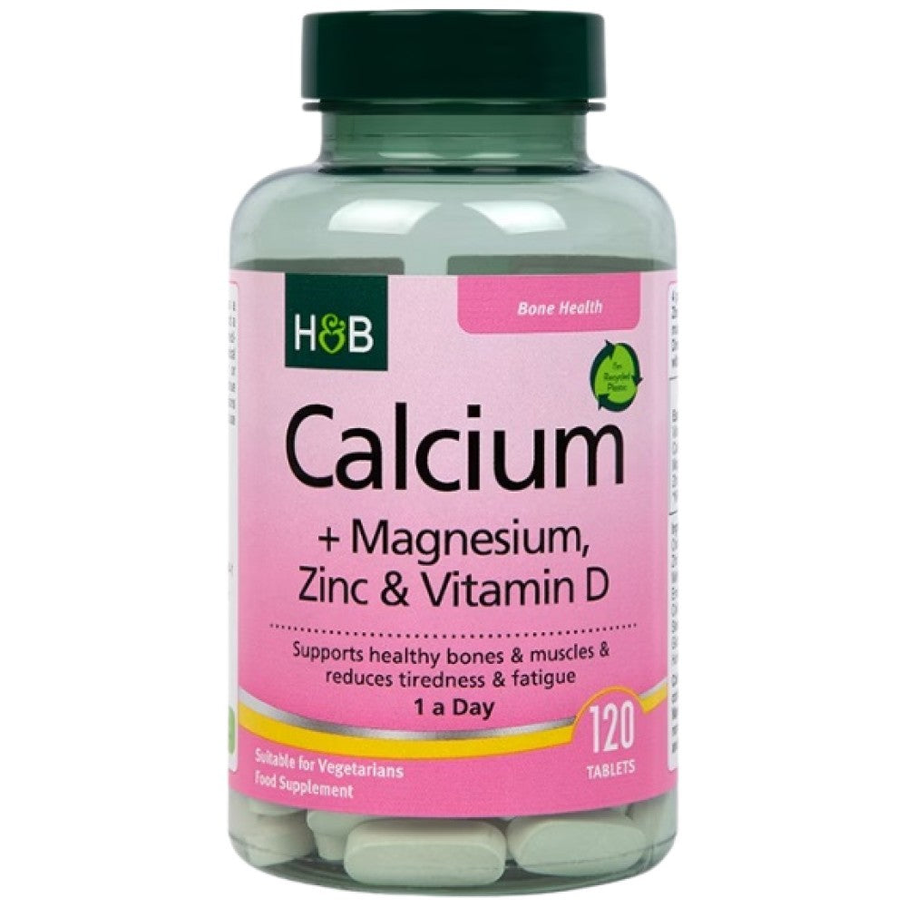 Calcium + magnésium, zinc et vitamine D - 120 comprimés