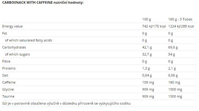 Carbosnack avec tube de caféine 12 x 55 grammes