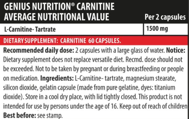 Carnitine - 60 capsules