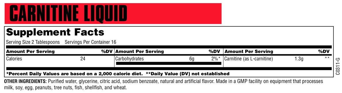 Carnitine liquide 475 ml