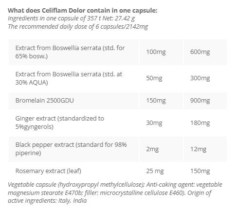 Celiflam Dolor - 60 capsules
