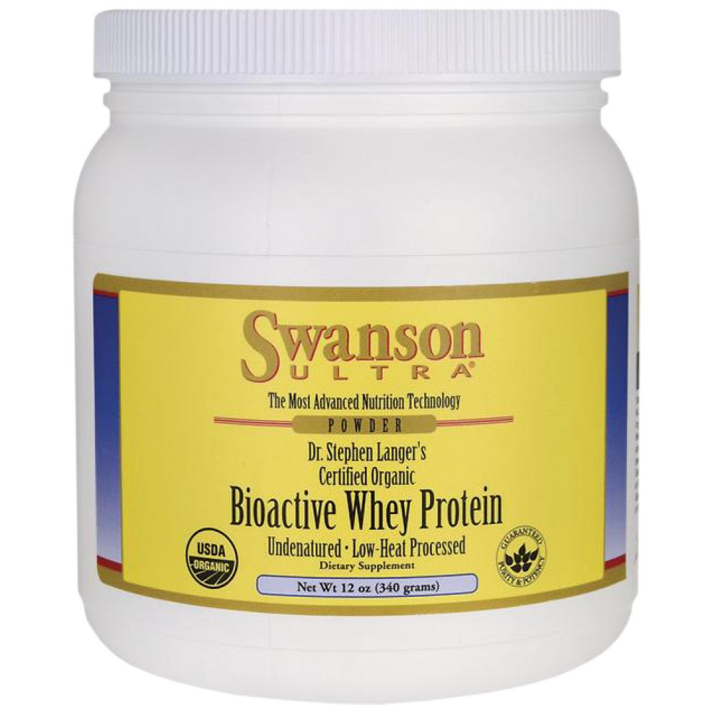 Protéine de lactosérum bioactive certifiée bio non denaturée 340 grammes